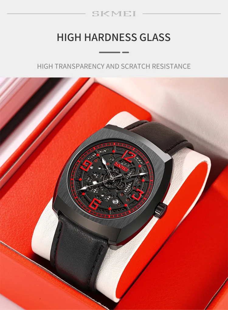 Skmei 9336 elegance guangzhou man quartz watch new arrival Genuine Leather band waterproofing Chronograph Casual watch supplier