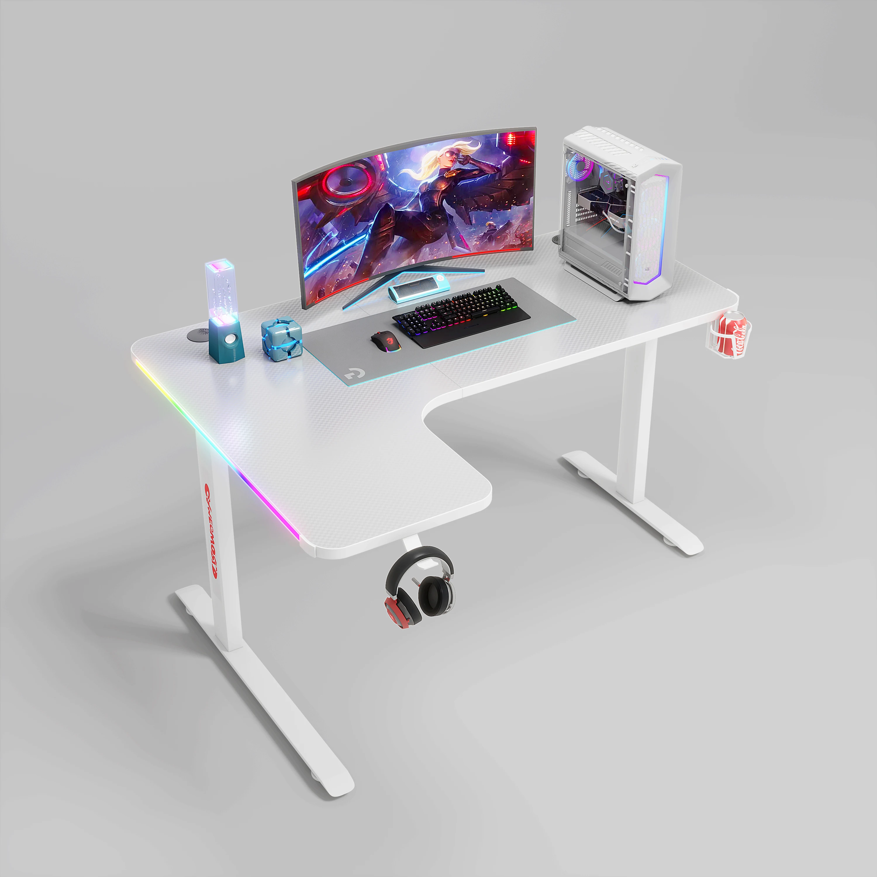 YZ Free Sample  Excellent Quality Height Adjustable Ergonomic Electric Pc Gaming Tables Gaming Desk