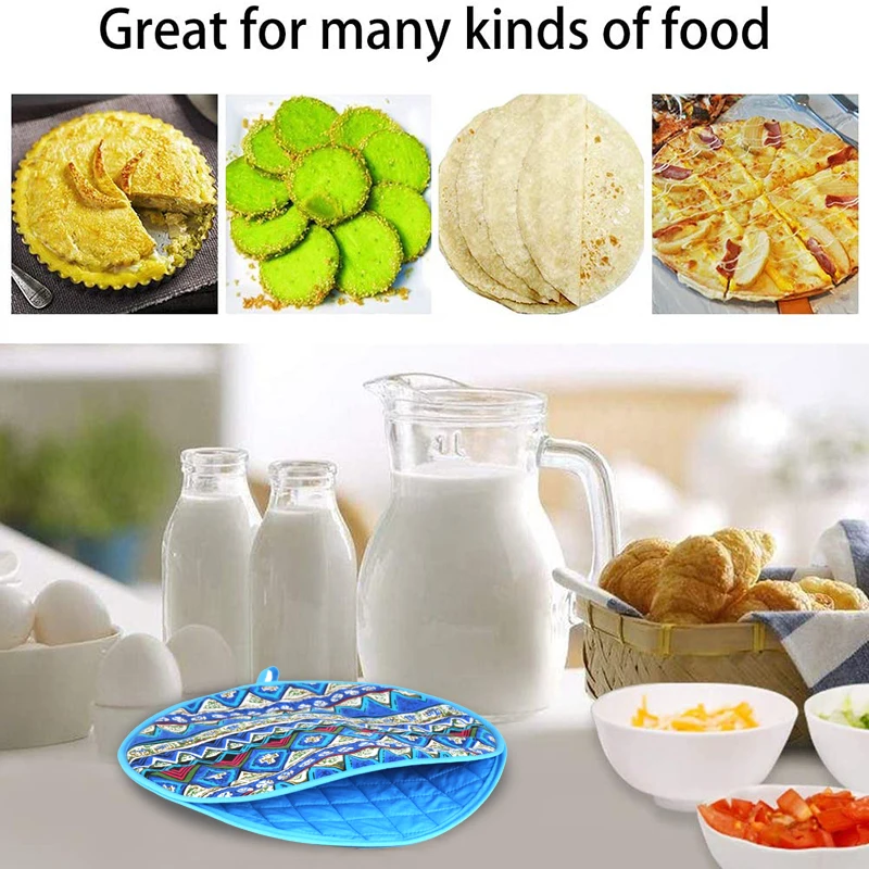 Custom 11 Inch Insulated Tortilla Warmer Fabric Use for Tortillas Naan Pita Pizza Microwave Heat Tortilla Warmer