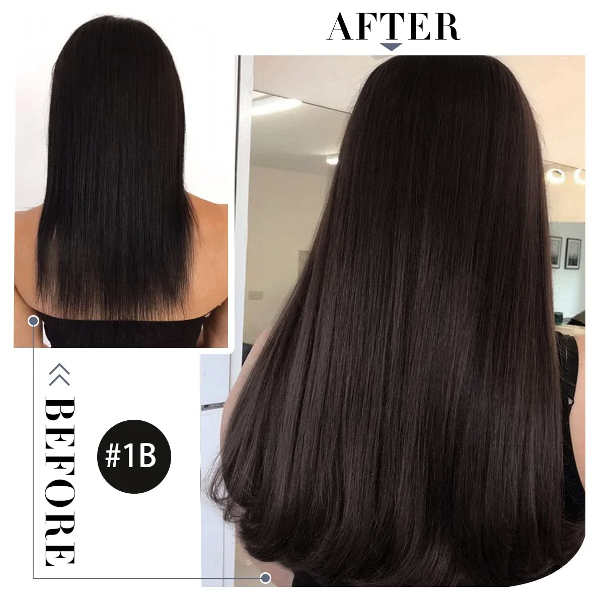 Clip In Hair Extensions Dark Brown Real Human Hair Brazilian Virgin 8Pcs Remy Hair For Women_voghion.com