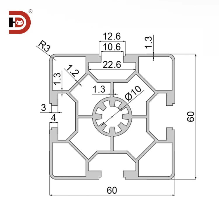 product 6060 industrial extrusion aluminum profile heavy equipment aluminum profile aluminum alloy square tube production line-3