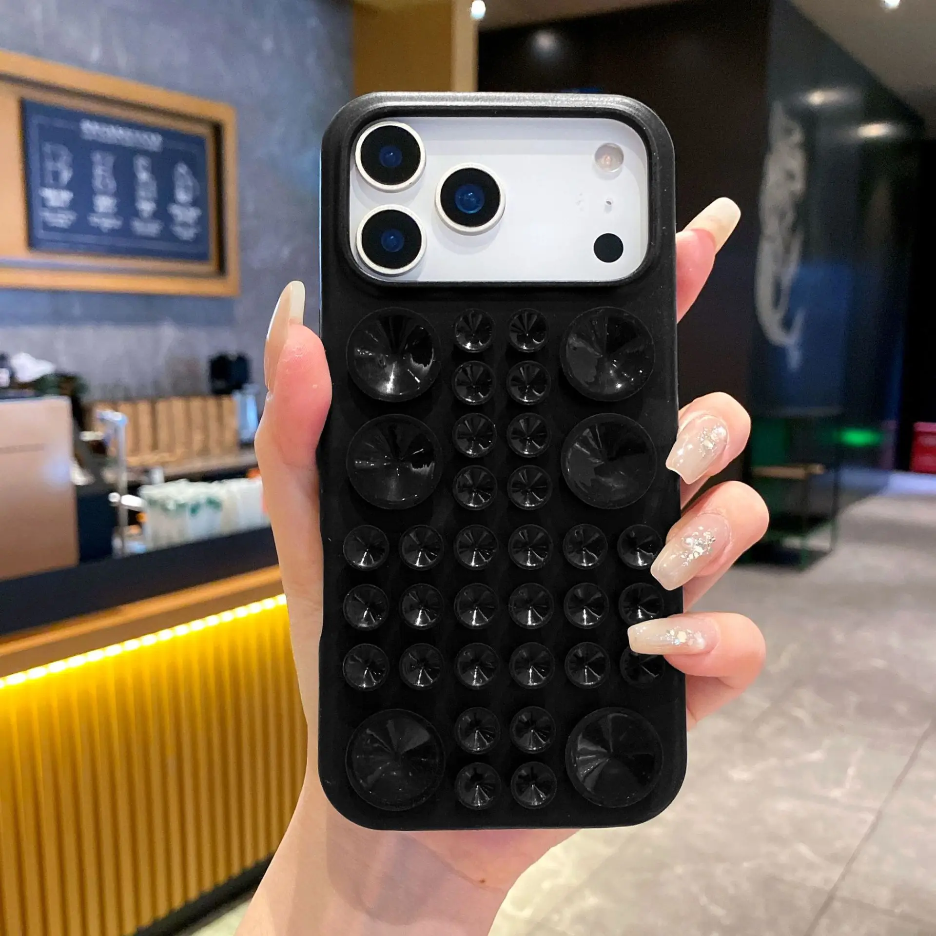 Suction Cup Silicone Protective Case for iPhone 17 Soft Rubber Phone Case for 16Promax  for17air