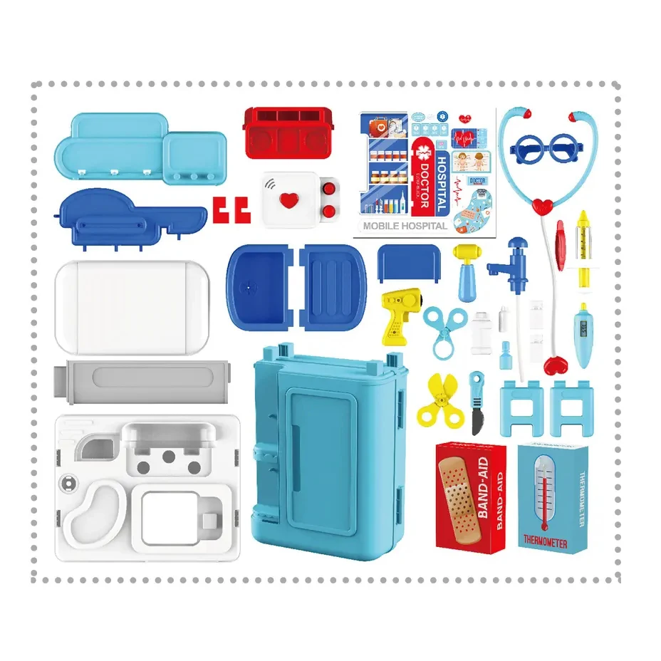 Детский развивающий Тяговый стержень высшего качества «сделай сам» ролевая игра операционная больница 3 в 1 чемодан набор врачей игрушка