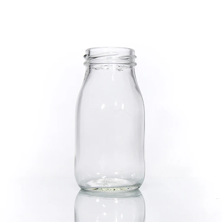 12oz Farmhouse Glass Milk Bottle - Square