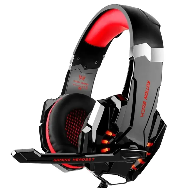 G9000 Wired Music Earphones & Headphones 40mm Stereo Gaming Headset with LED Immerse Yourself in Gaming OEM Headband