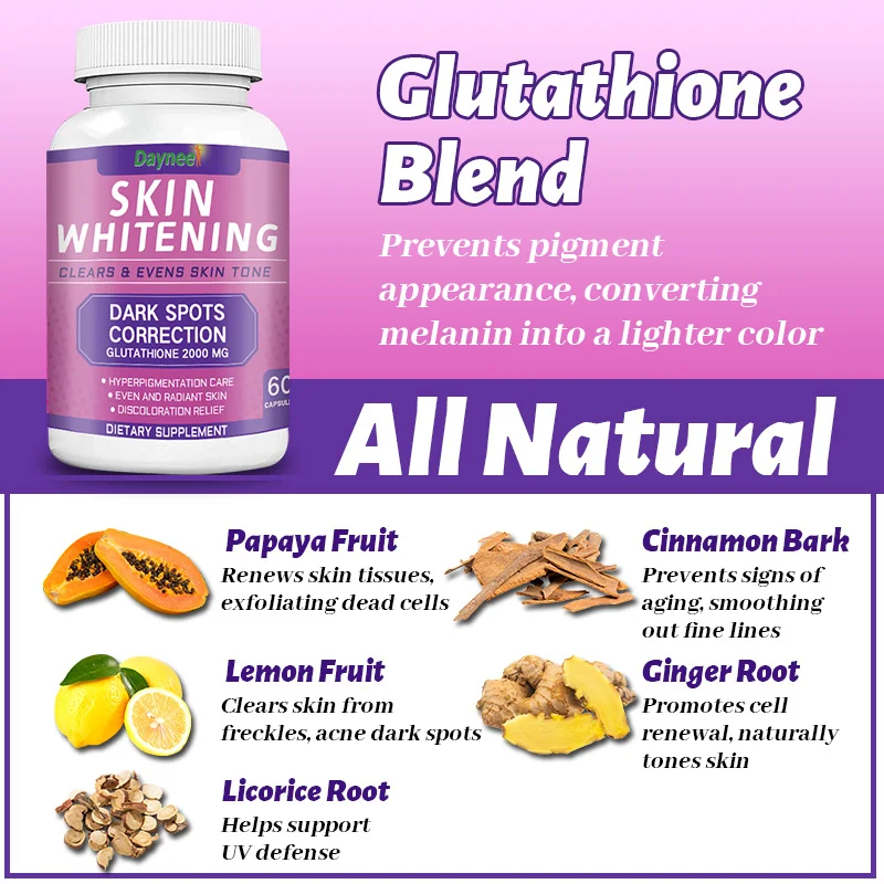 glutathione 2000mg comprimé L-glutathione Skin Whitening Capsules Private vitamin b12 injection ahk Size:120 Softgel Capsules