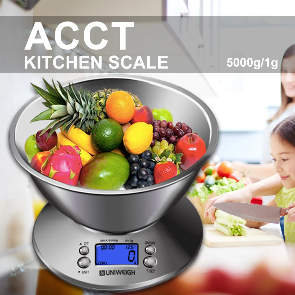  Digital Kitchen Scale with Removable Bowl 2.5L