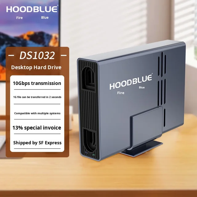 Hoodblue Ds1032 Large-Capacity Mobile Hard Drive Cabinet Enterprise-Level Desktop Storage Type-C/USB3.2 High-Speed Transmission