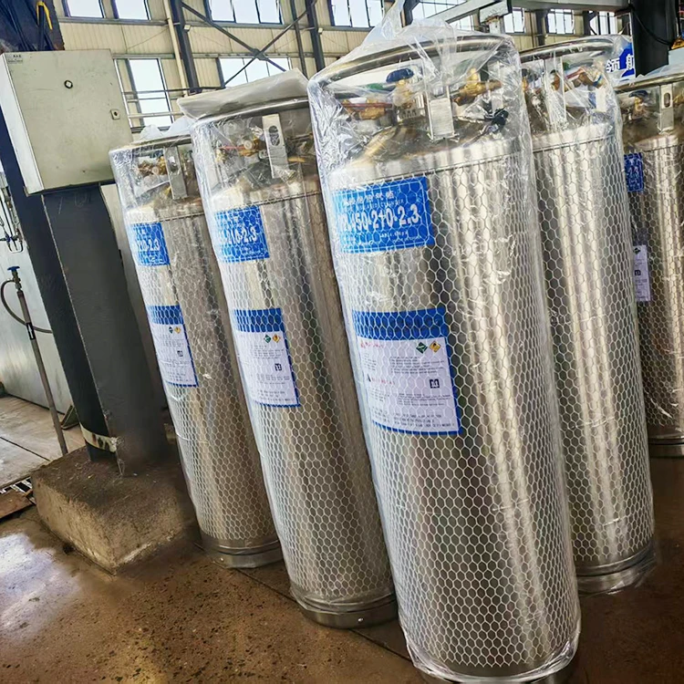 أسطوانات غاز معزولة ومُلحومة، خزان تخزين كريوجيني منخفض الحرارة سعة 210 لتر، مصنوع من الفولاذ المقاوم للصدأ، لتخزين الأرجون السائل والنيتروجين وثاني أكسيد الكربون