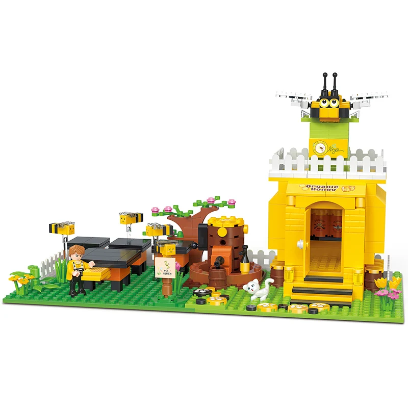 COGO New Build Block Series Construction Kids Bricks Plastic Farm Building Blocks Set