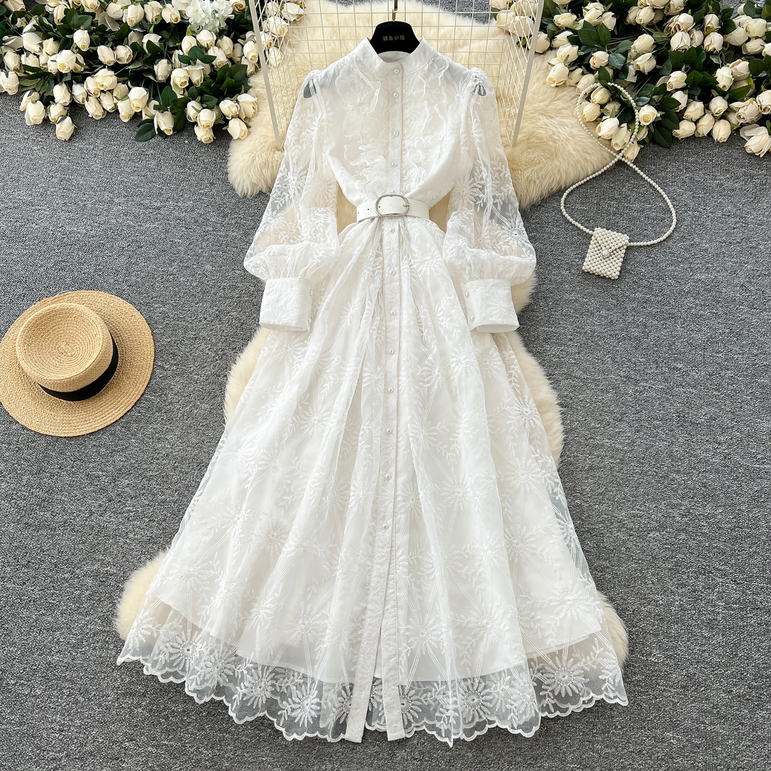 lace corset dress white Up Size for tailoring:6 Paul Fredrick Dress Shirt chiffon shoulder tie Zipper up