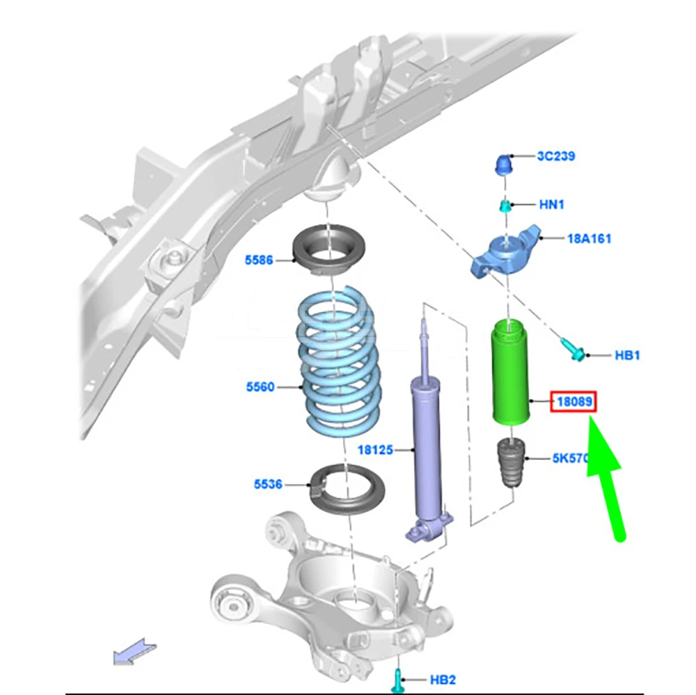 Car Shock Absorber Dust Cover F2GZ18159A F2GC18159AXB Rear Shock Absor... — 4