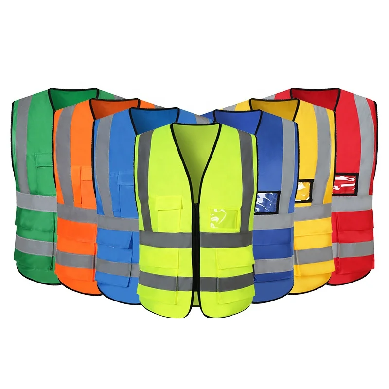 Factory Custom Logo Hi Vis Polyester Wholesale Outdoor  Reflective Safety Vest