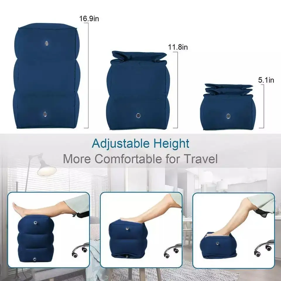 Rectangular Model Design Travel Foot Rest Stool Inflatable PVC