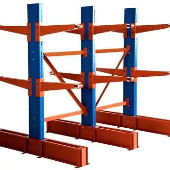 Pipe Heavy Duty Cantilever Pallet Shelf Instrustrial Stacking Racking System Steel Timber Warehouse Rack Long Arm Shelf