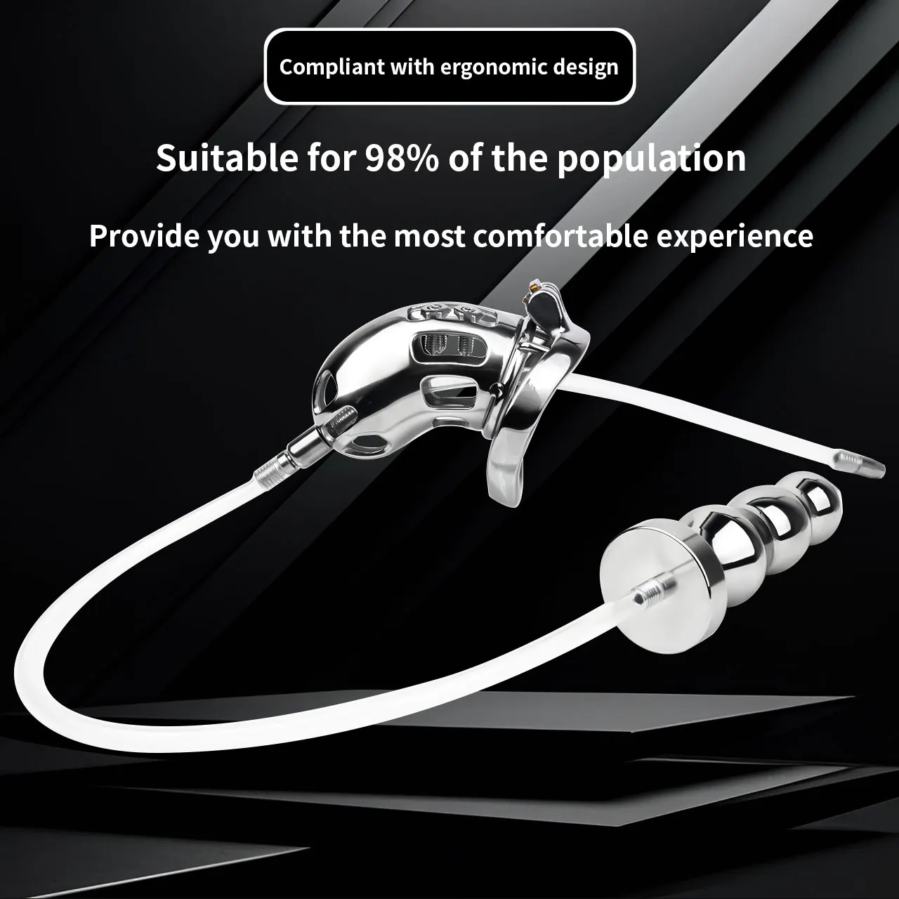 FRRK Keuschheitsgrtel-Set fr Herren mit Abnehmbarem Metall-Analdildo, Silikon-Katheterkfig, SM-Bondage-Extrem-Sexspielzeug FRRK Keuschheitsgrtel-Set fr Herren mit Abnehmbarem Metall-Analdildo, Silikon-Katheterkfig, SM-Bondage-Extrem-Sexspielzeug