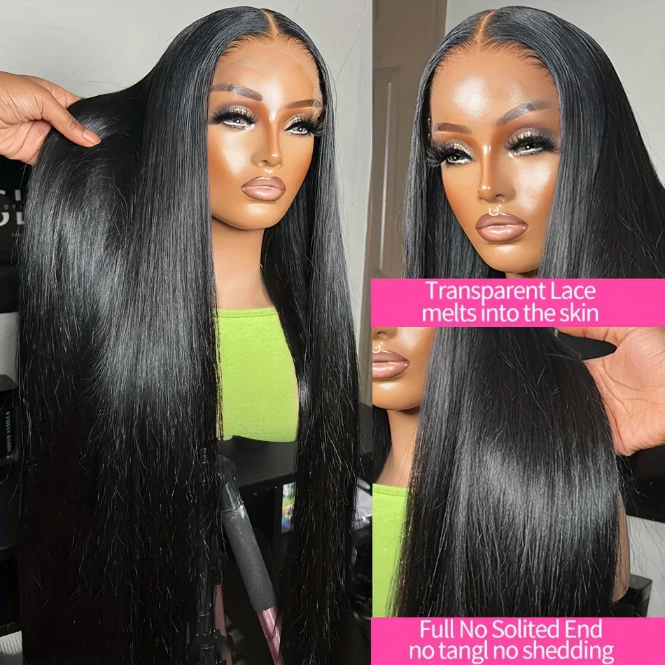 13x6 Rak HD Lace Front Peruker Äkta Hår För Kvinnor Förplockad Transparent Lace Frontal Peruk Med Babyhår Naturfärgad Peruk_voghion.com