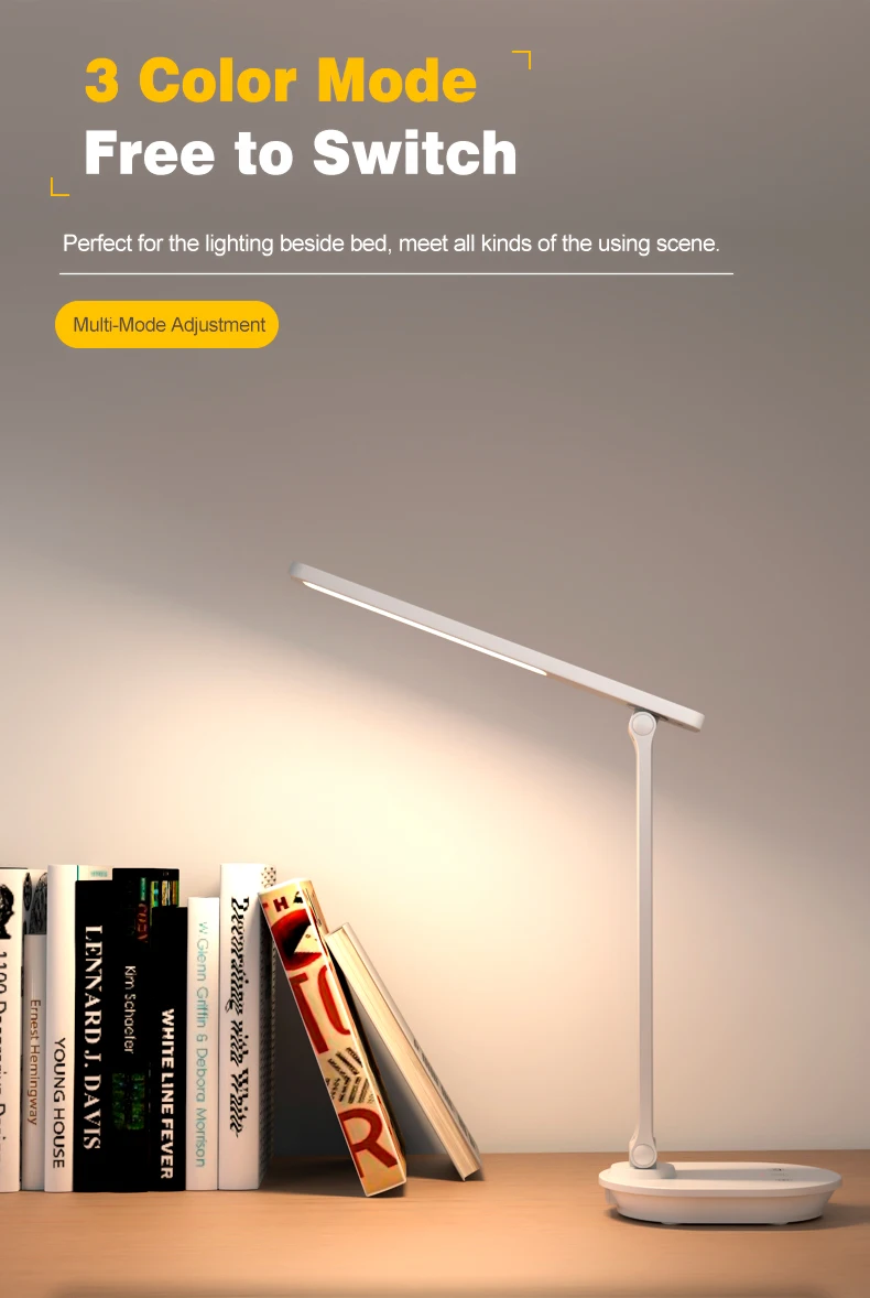 product slim design portable eye study reading light flexible led desk lamp clip on table lamp for home office-41