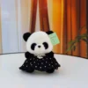 Little cute panda-black dot skirt