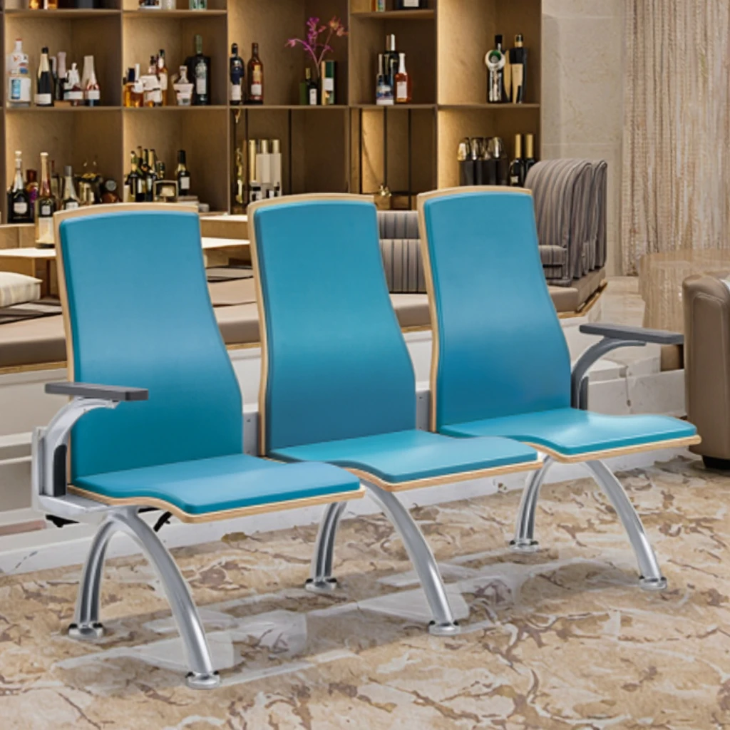 Premium Modern Steel Frame Hospital Chairs with PU Padded Back Support for VIP Lounges 3