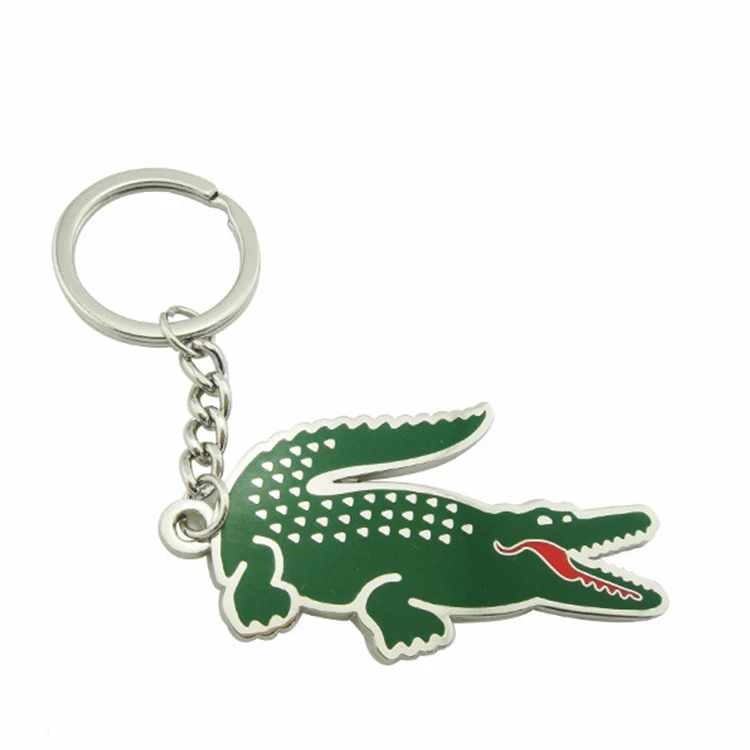 Custom Metal Printing Animal crocodile Shape Keychain