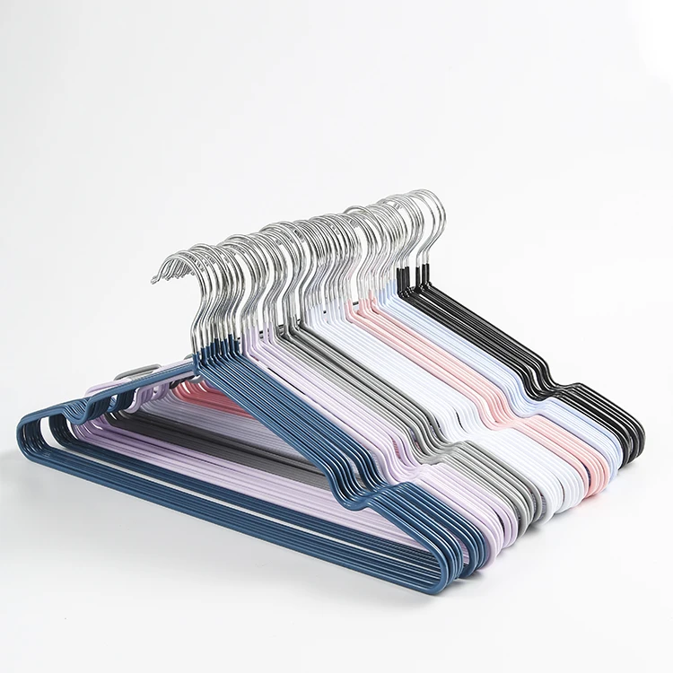 Customized Stainless Steel Antirust Stype Flat Metal Hangers For Home