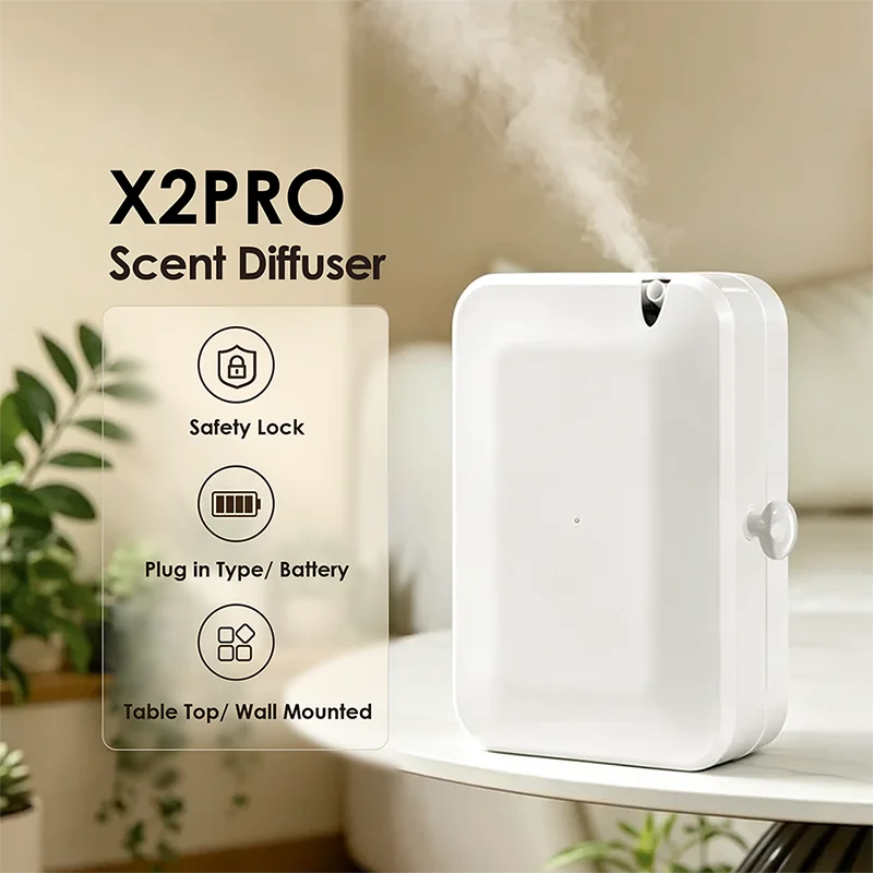 CNUS X2pro Battery Living Room Retail Store Wall Waterless Air Freshener Oem Odm Scent Diffuser Machine