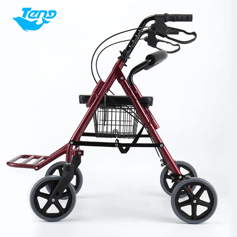 Hot Product Aluminum Healthcare Old People Shopping Cart Lightweight Adult Elderly Folding