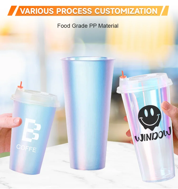 Disposable Takeaway Cold Drink Milk Tea Juice Coffee Cups Membrane ...