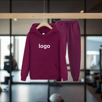 2025 New Tracksuit Sportswear Suit Solid Color Pullover + Pants Suit Autumn and Winter Fashion Suit