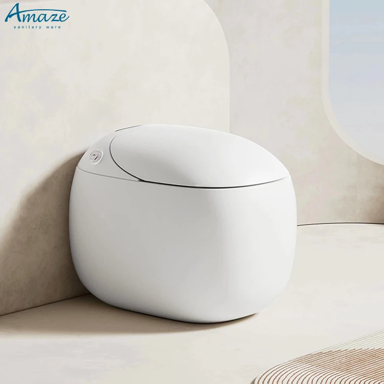 Factory new design intelligent ceramic sanitary wares Egg shape automatic bathroom smart toilet