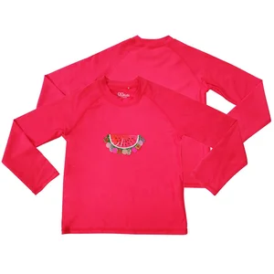 UPF 50+ Sun protection Children Rash Guard Custom LOGO Print Swimwear Long Sleeve Rash Guard Kids Quick Dry Swimsuits for Beach