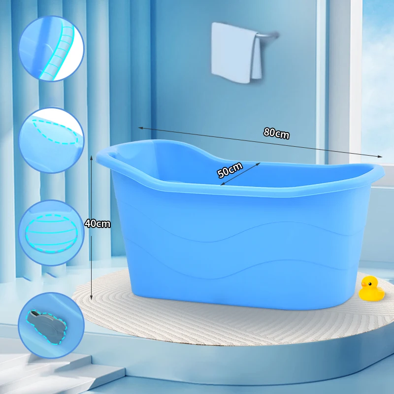 Carton Package Eco-friendly Plastic Large Size Baby Bath Tub Portable  Bathtub for Kids