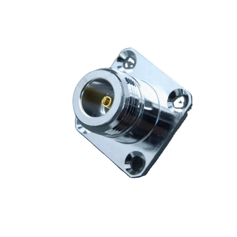 N Female Solder Attachment 4-Hole Flange Mount Jack Connector