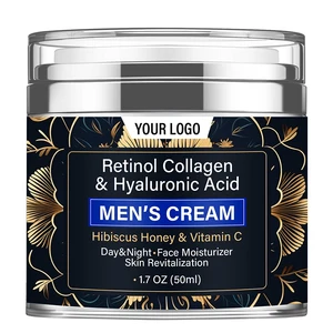 Organic Herbal Men's Face Cream for All Skin Types Hydrating Moisturizing Anti-Aging & Hyaluronic Acid Aloe Vera Honey