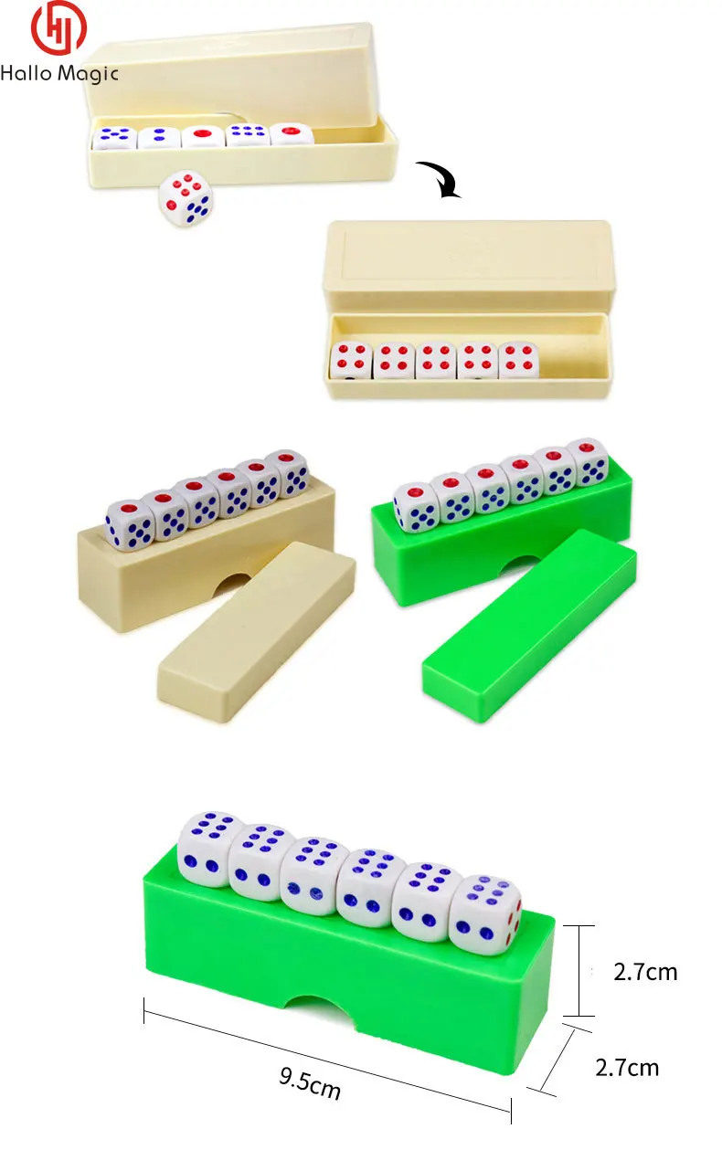 Предсказание кубики (нормальные) фокусы с шестью сменными вспышками Magia крупным планом уловка реквизит иллюзия забавные игрушки для детей шоу