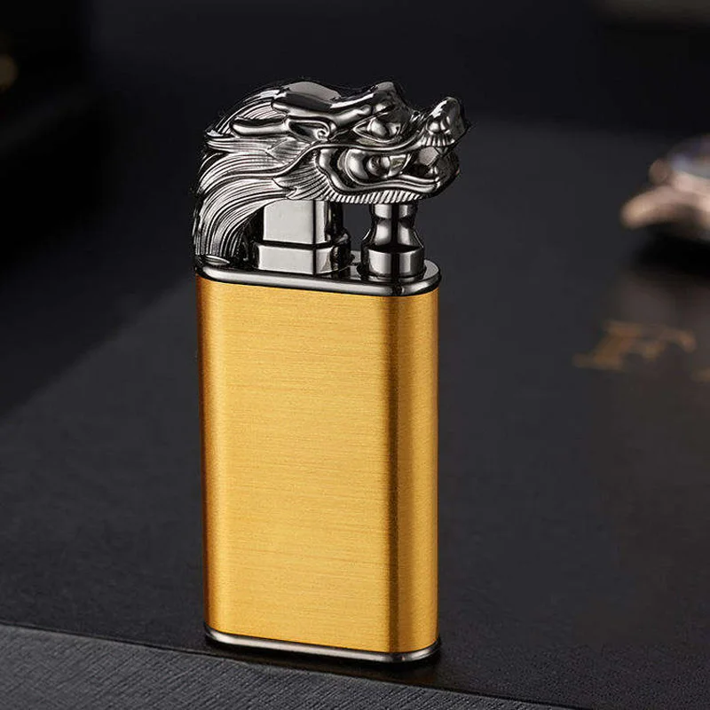 2023 Creativity Frosted Crocodile/Dolphin Model Butane Lighter Double Flame Cigarette Lighter Custom Logo