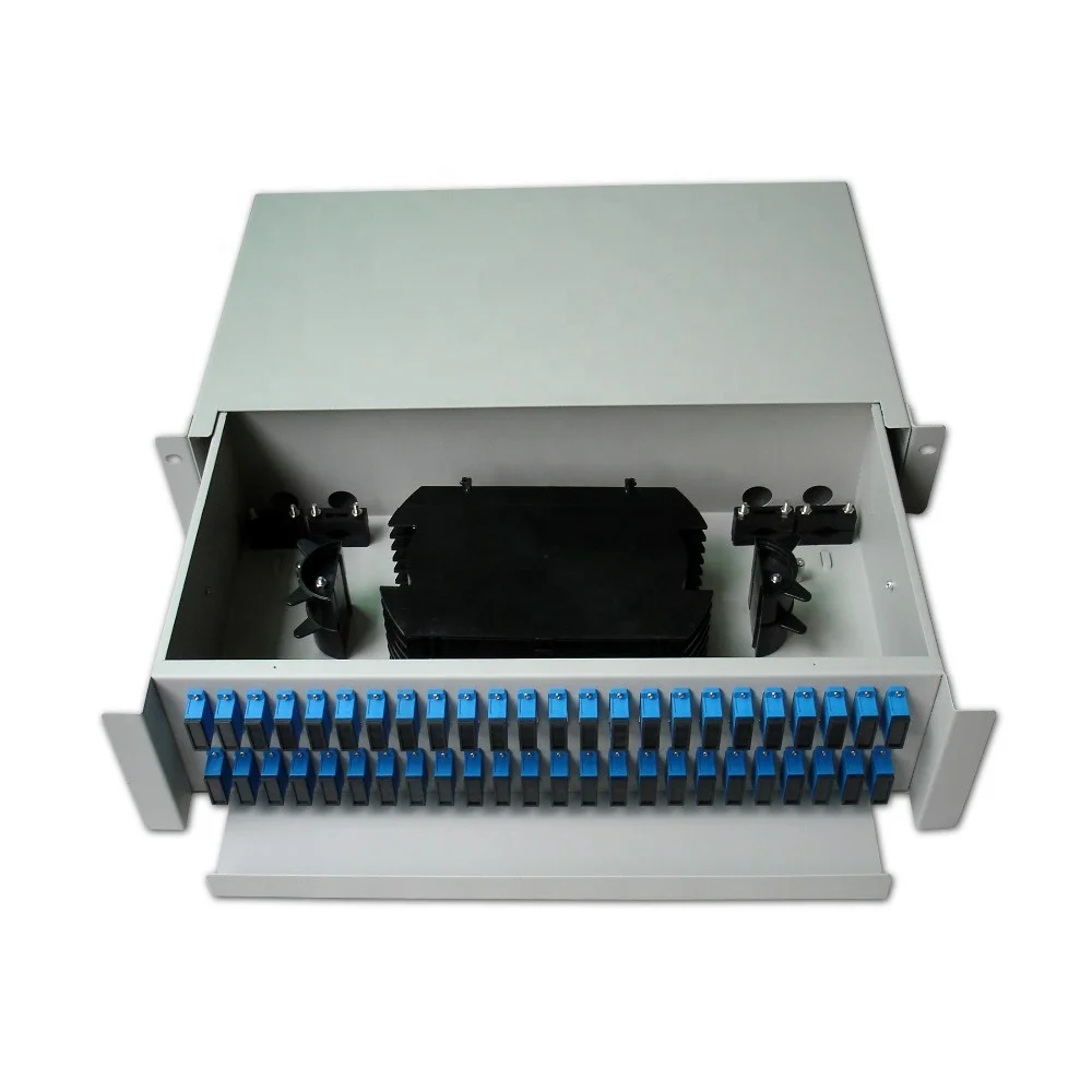 FTTX Network 96 Core 2U SC/ST/FC/LC Rack Mount Type ODF Fiber Optic Patch Panel