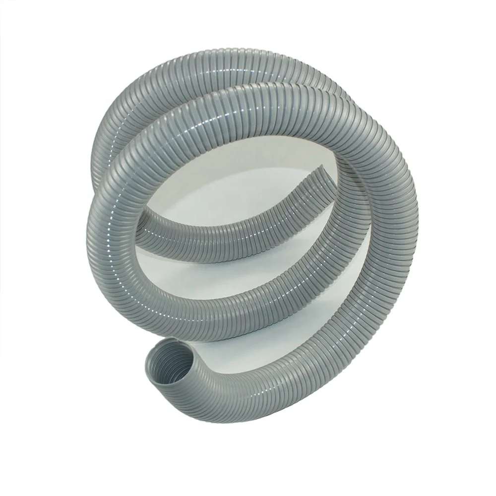 PVC Semi-Rigid Interlocked Flex Ducting Hose Plastic Tubes That Maintain Shape and Rigid Bend Interlocked Plastic Tubes