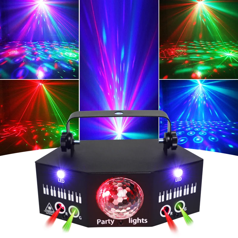 Luz de fiesta de DJ, 150 W RGBW 4 en 1 LED luces de escenario de DJ, DMX 512 Control de rotación
