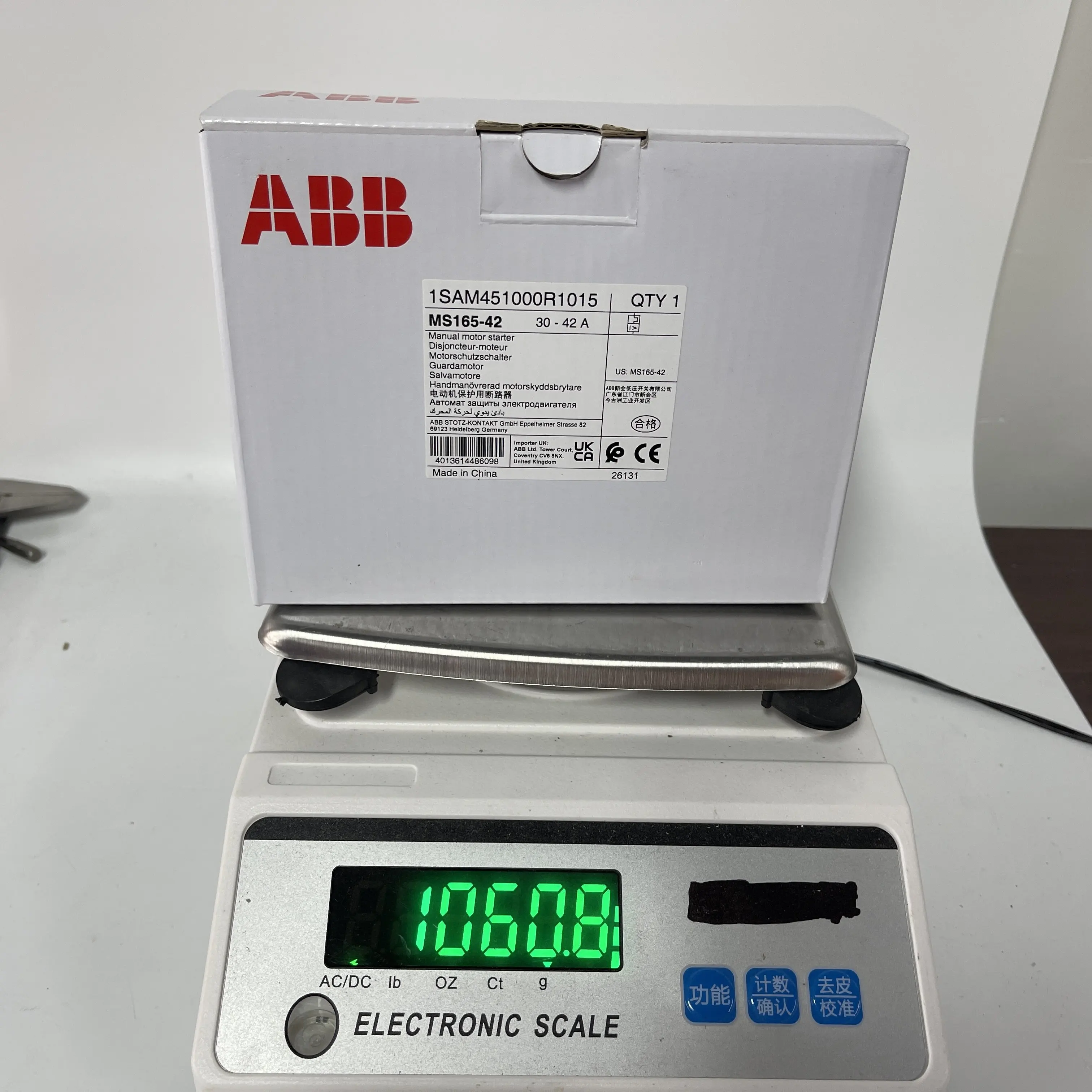 ABB Manual Motor Starter MS165-42 ABB Manual Motor Starter MS165-42