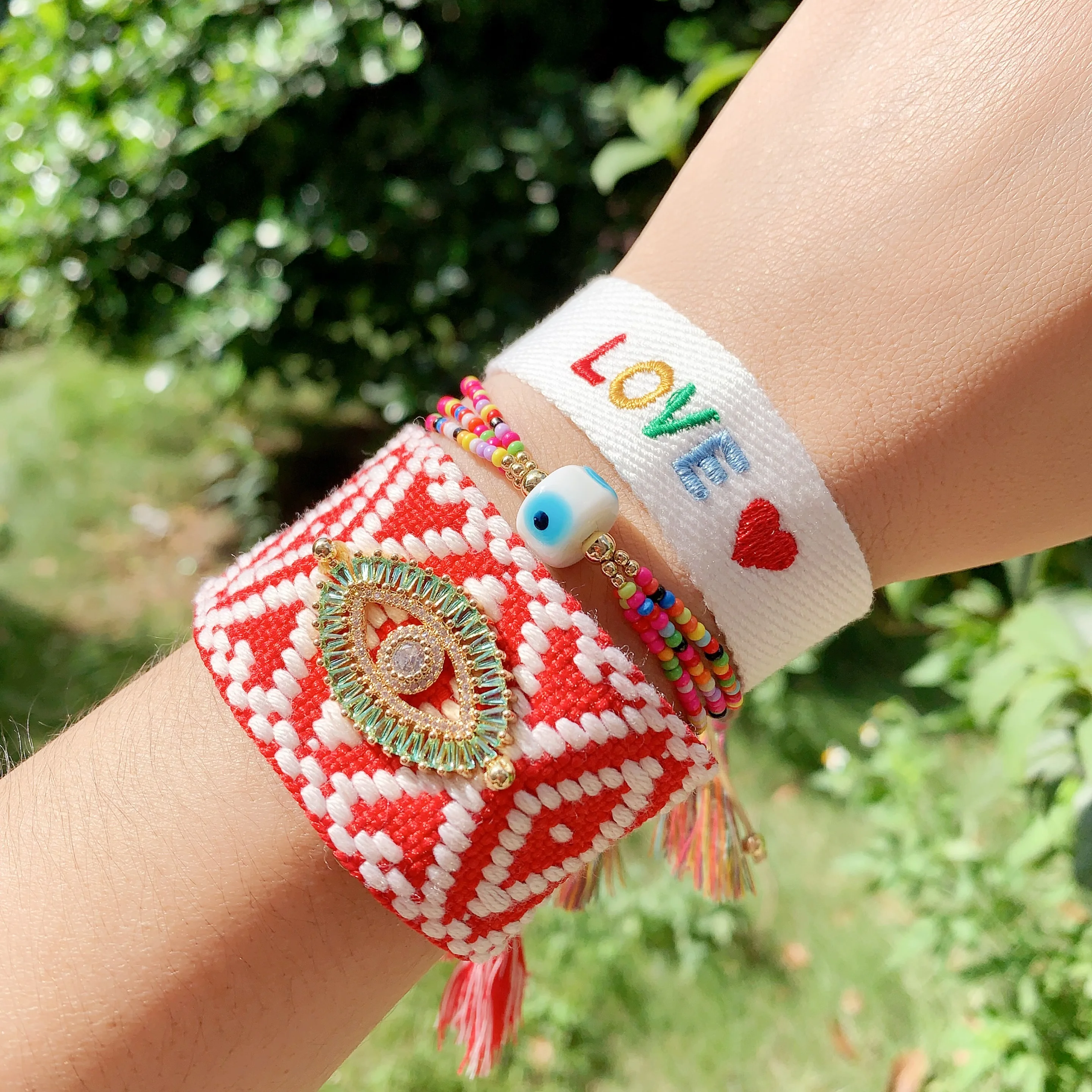 Braccialetto Boho in peltro con cuore Concho - Gioielli