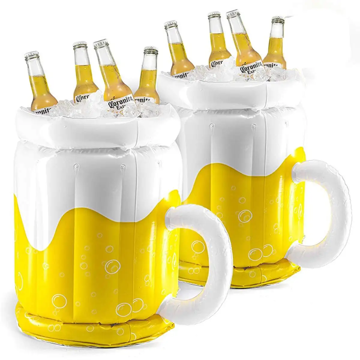 Large, Yellow Plastic Reusable Party BBQ Summer Party Drinks Wine Beer Ice Bucket Bowl Choice of Sizes
