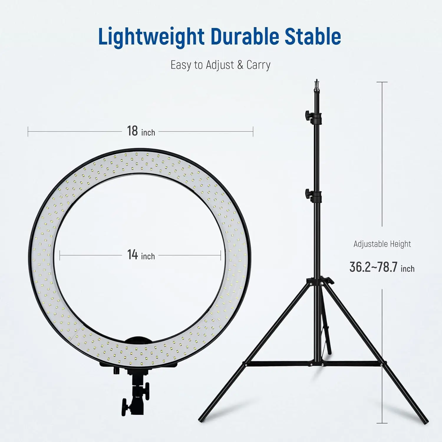 Neewer 18 Inch LED Ring Light Kit Portable Studio Lighting
