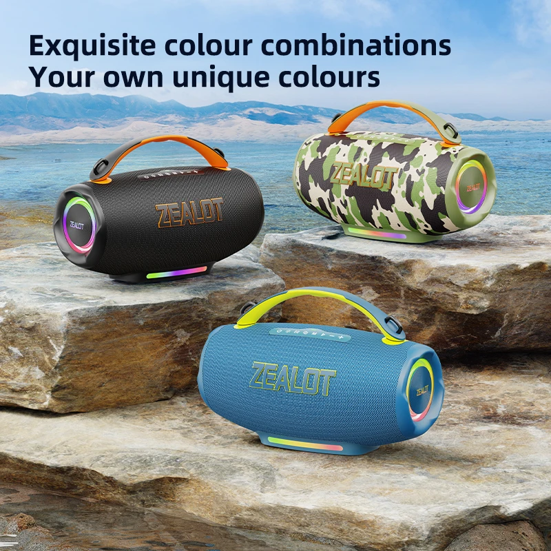 Zealot S167 100W Wireless Speaker 24000mAh Battery Power Bank TF