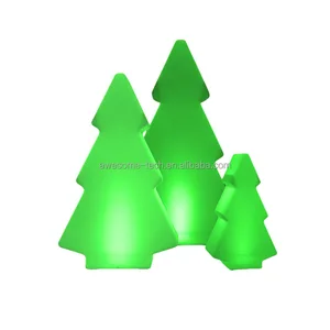 Waterproof Plastic Outdoor Rechargeable Illuminated Led Christmas Tree Lights Standing Floor Light Decoration