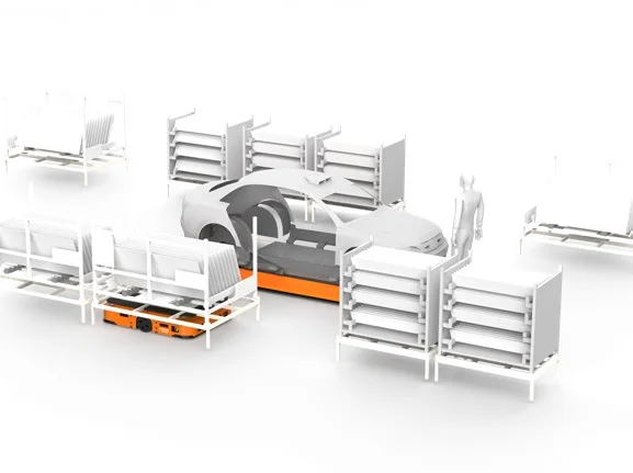 Mobile AMR&Agv Logistics Racks with Shelf to Person Automated Picking ...