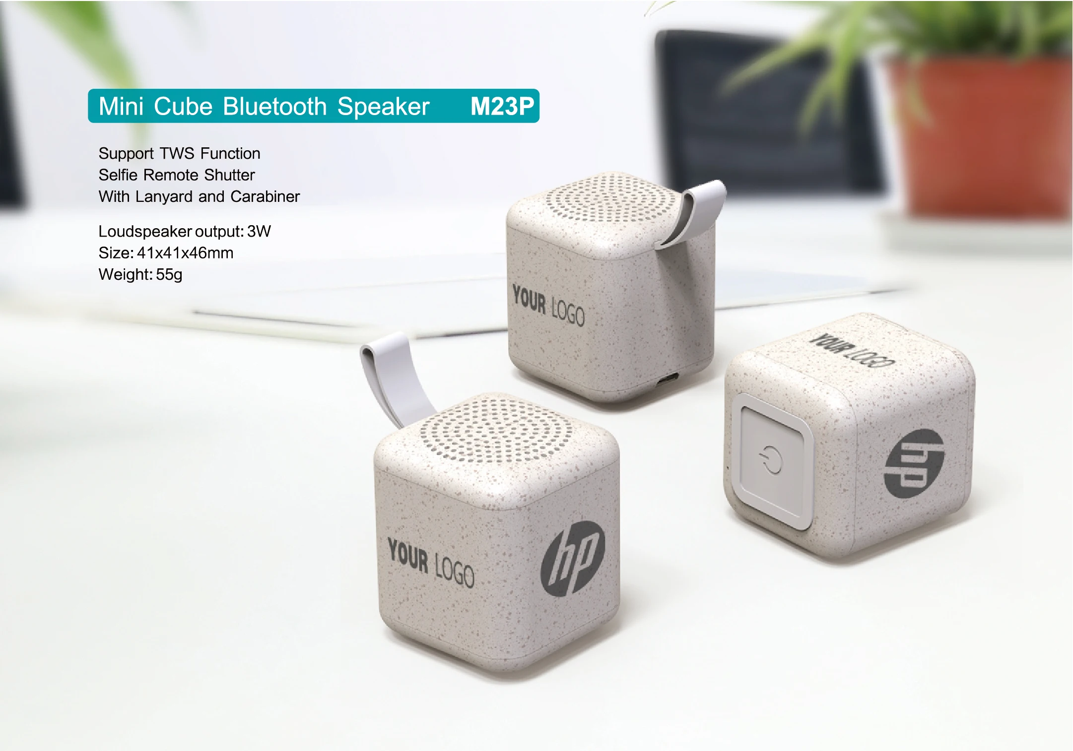 Type C Port M23P Portable Speaker Wireless With Led Light up Logo