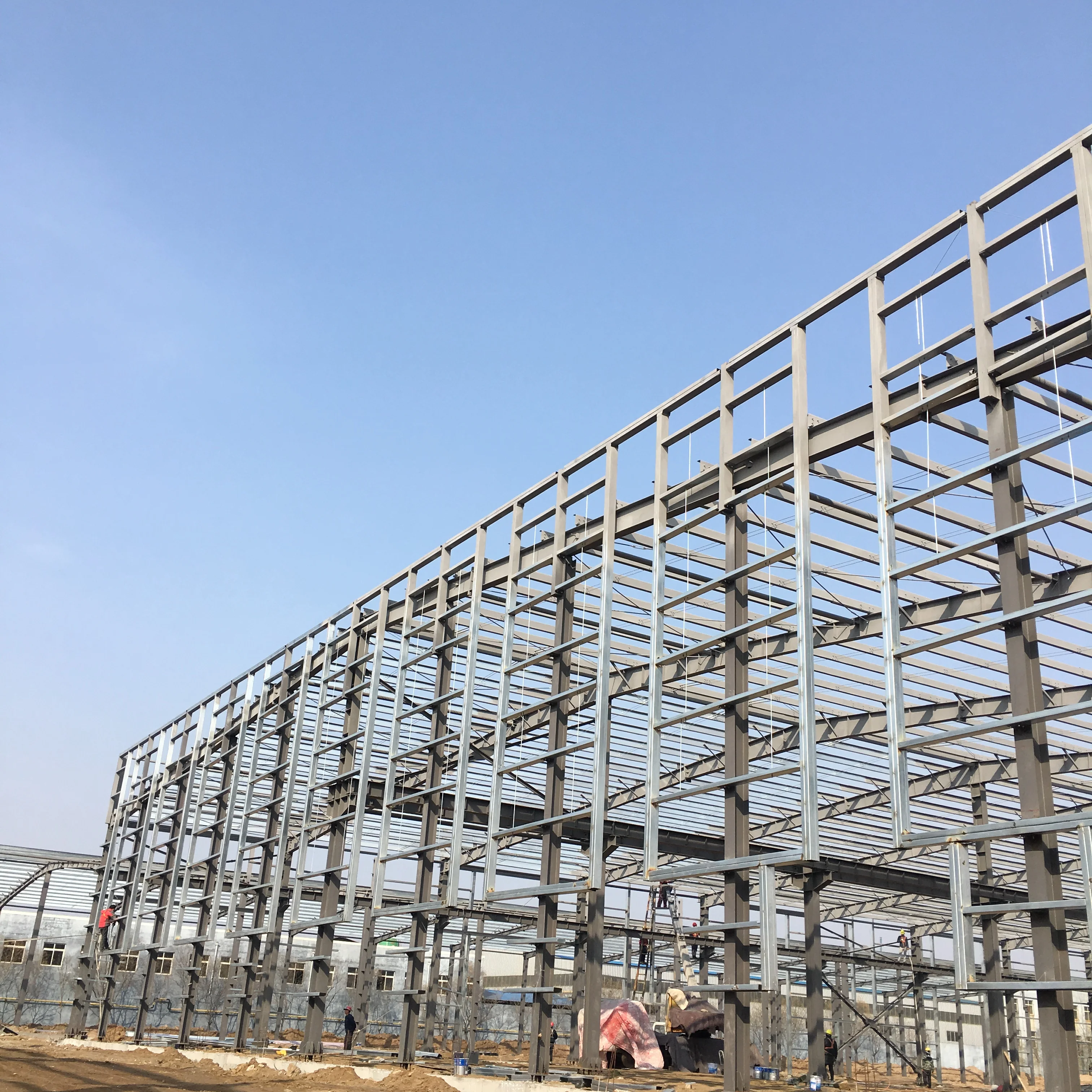 Angola Country Steel Structure Warehouse by Sandwich Panel Roof and Wall
