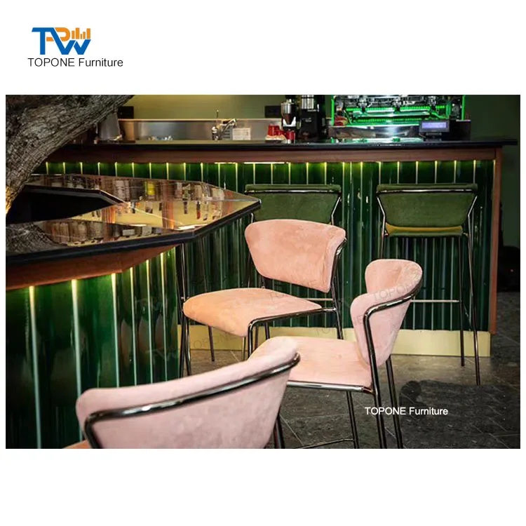 Arc Shape Counter Bar for Club Modern Design Curved Light Marble Top Nightclub Lounge Bar